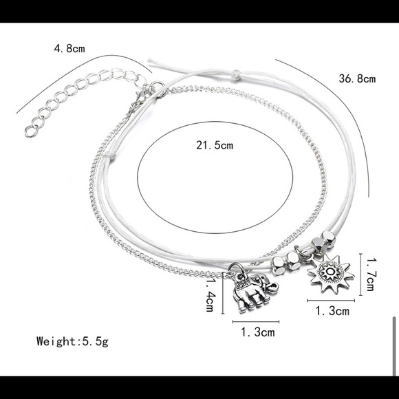 NWT🎉 Beautiful Elephant Anklet Ancient Silver - Picture 6 of 6